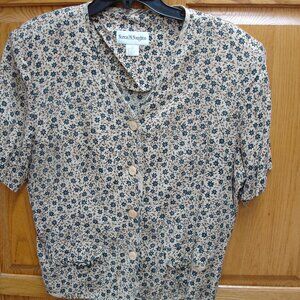 WOMEN'S NORTON MCNAUGHTON BLOUSE SIZE 16 MULTI-COLORED